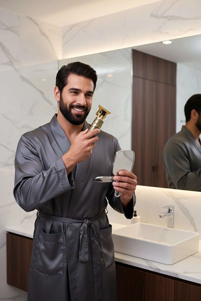 ماكينة حلاقة وتشذيب الشعر اللاسلكية T9 للرجال بتصميم احترافي وسهولة استخدام - آنية المنزل الراقي