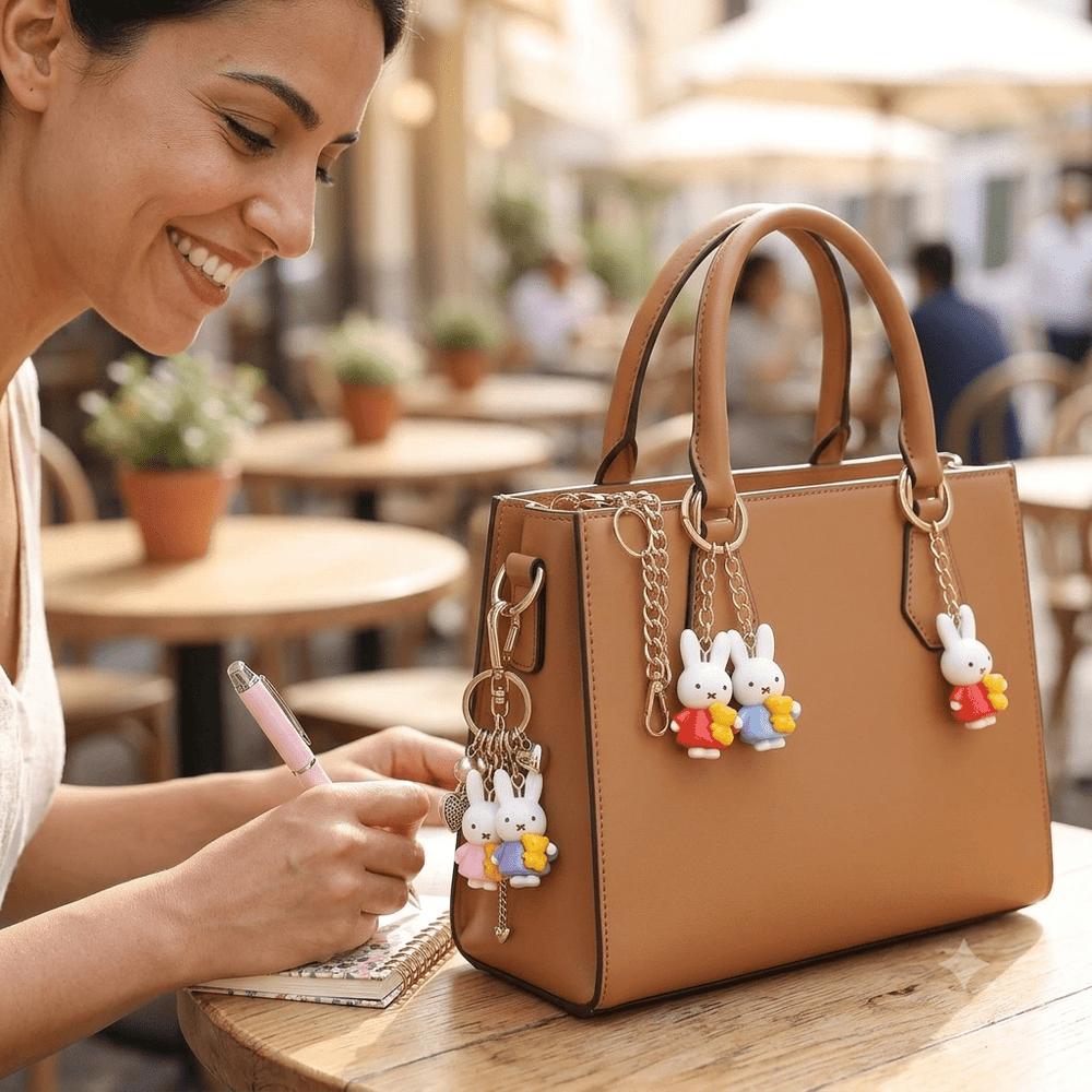 مجموعة إكسسوارات ميفي Kawaii متعددة الاستخدامات للهواتف والمفاتيح والحقائب عدد 10 قطع - آنية المنزل الراقي