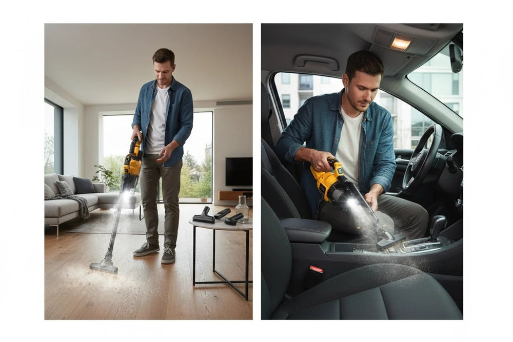 مكنسة كهربائية محمولة لاسلكية 5 في 1 بقوة 500 واط متوافقة مع بطاريات DeWalt 20V - آنية المنزل الراقي