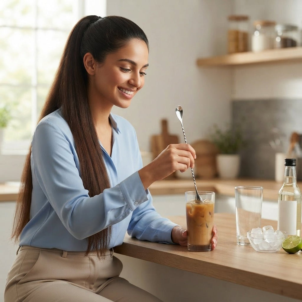 ملعقة تقليب طويلة من الستانلس ستيل للمشروبات - آنية المنزل الراقي