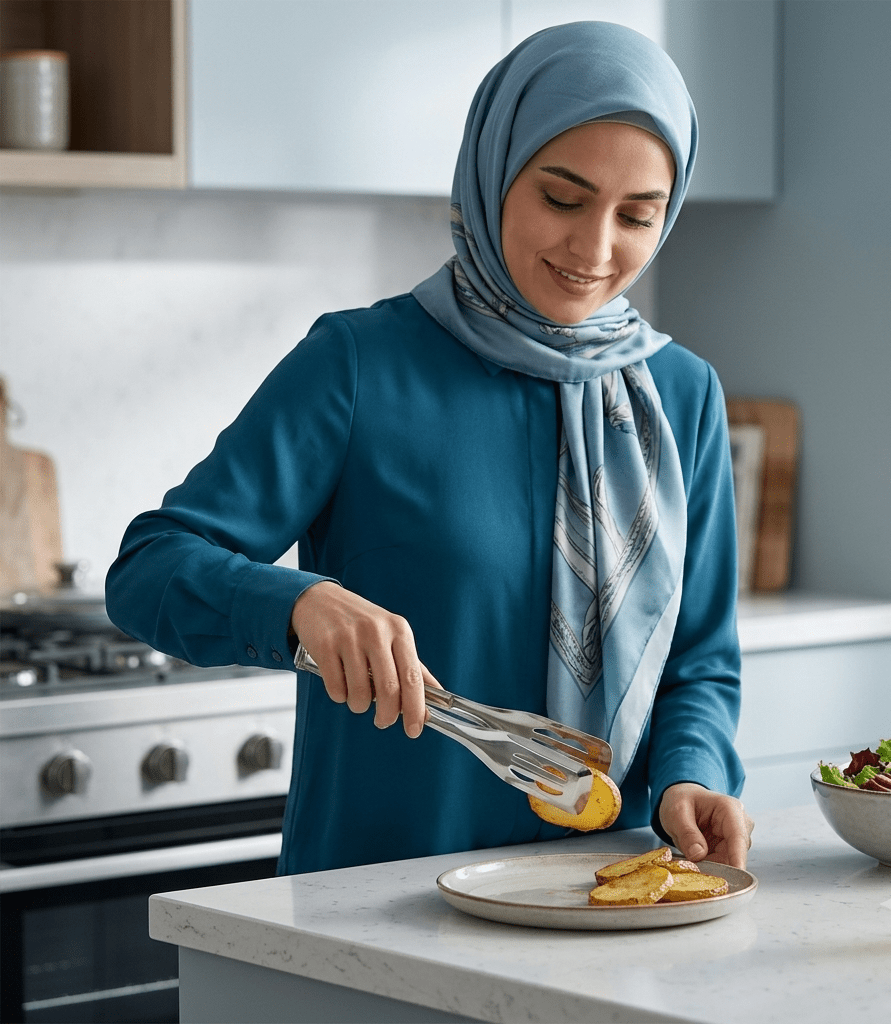 ملقط طعام ستانلس ستيل 28 سم للشواء ومطابخ احترافي مقاوم للصدأ - آنية المنزل الراقي
