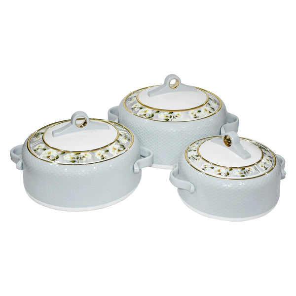 طقم أواني طهي شفافة – لون مرجاني، سعات 1.5/2.5/3.5 لتر