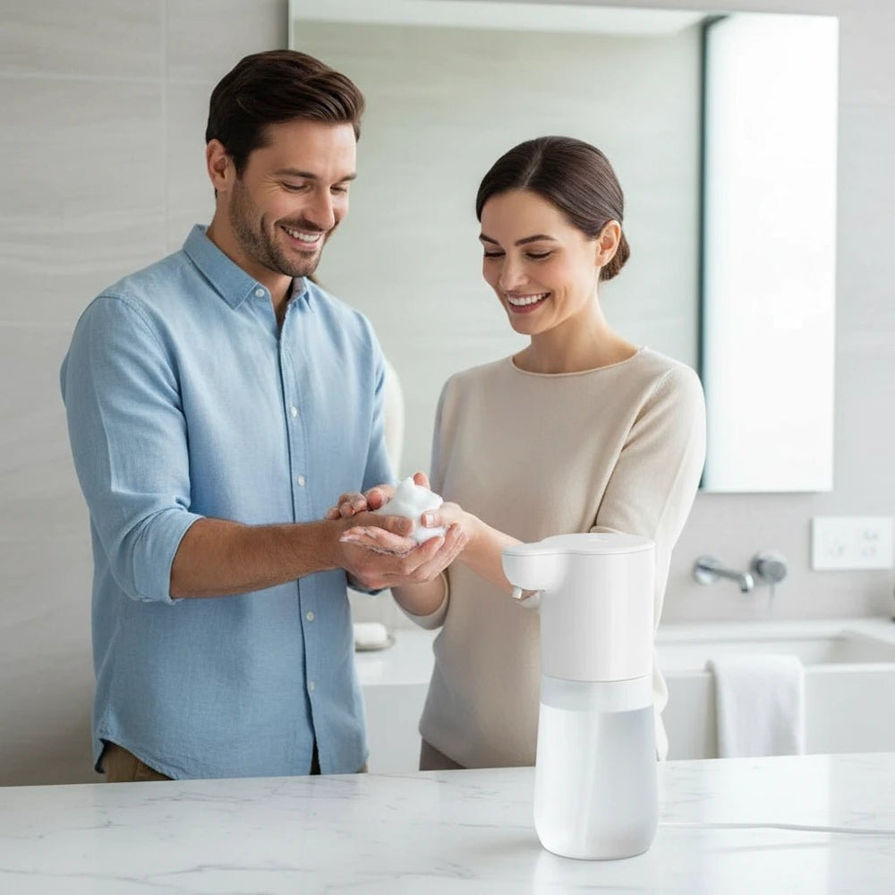 موزع صابون رغوي أوتوماتيكي ذكي بدون لمس HOMEFISH من سعة 350 مل - آنية المنزل الراقي