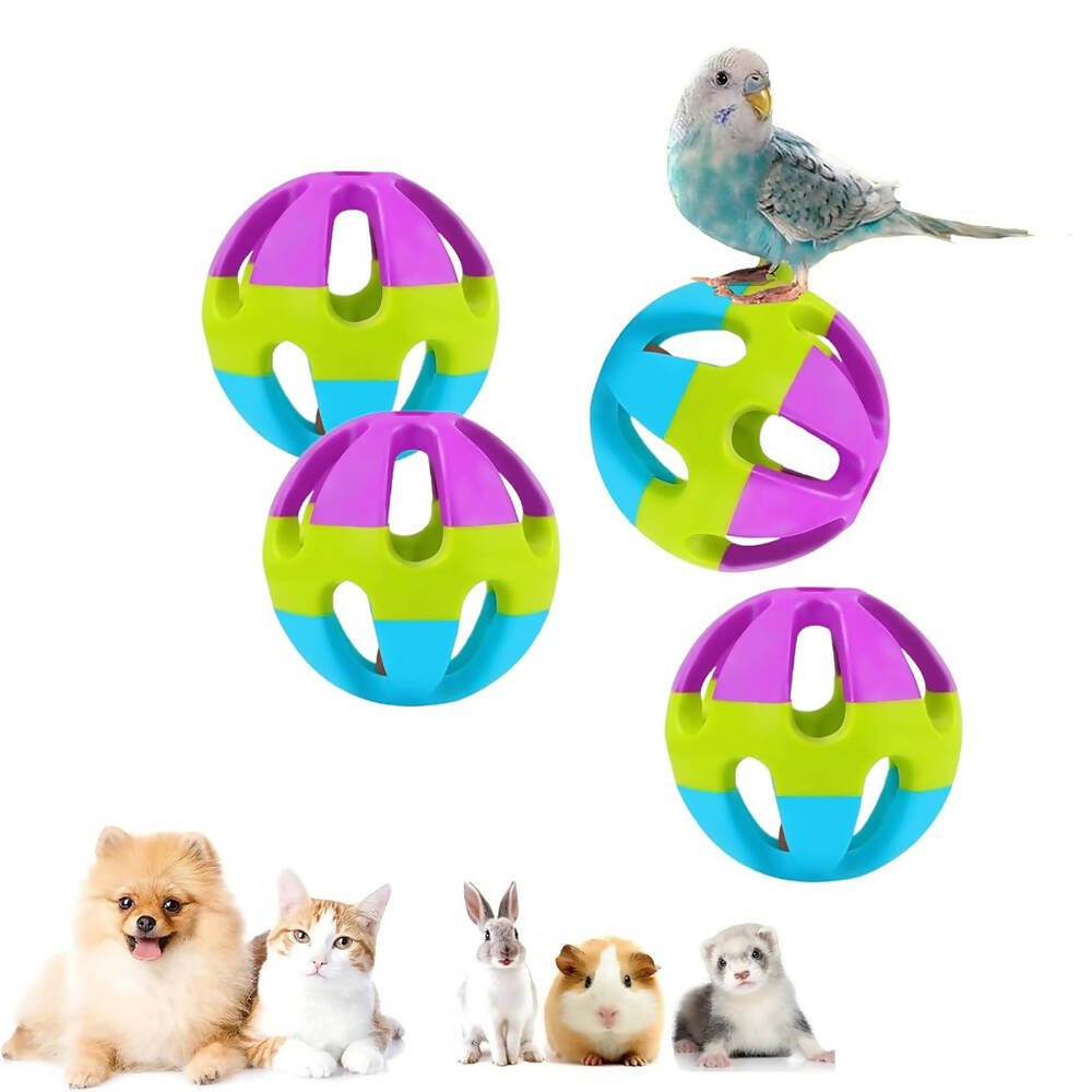 Colorful Ball Toy with Bell for Cats, 8 cm
