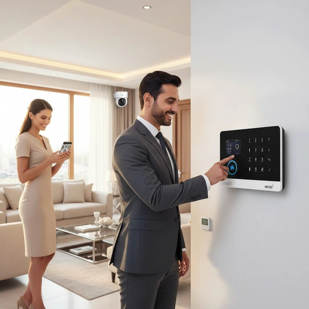 نظام إنذار ذكي WiFi + GSM للمنازل مع كاميرا IP - آنية المنزل الراقي