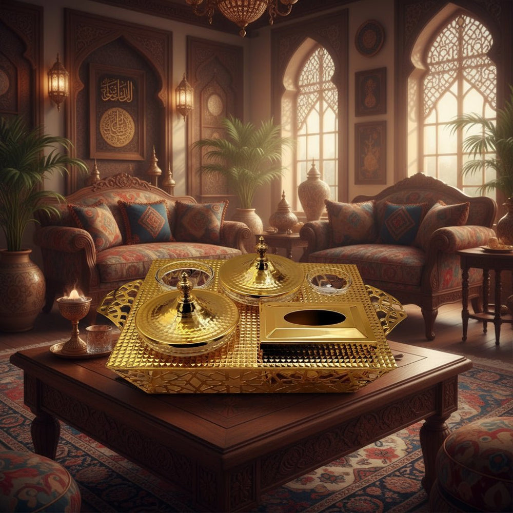 طقم تقديم للمناسبات، 38 × 12 × 6.5 سم، تصميم ريفي أنيق