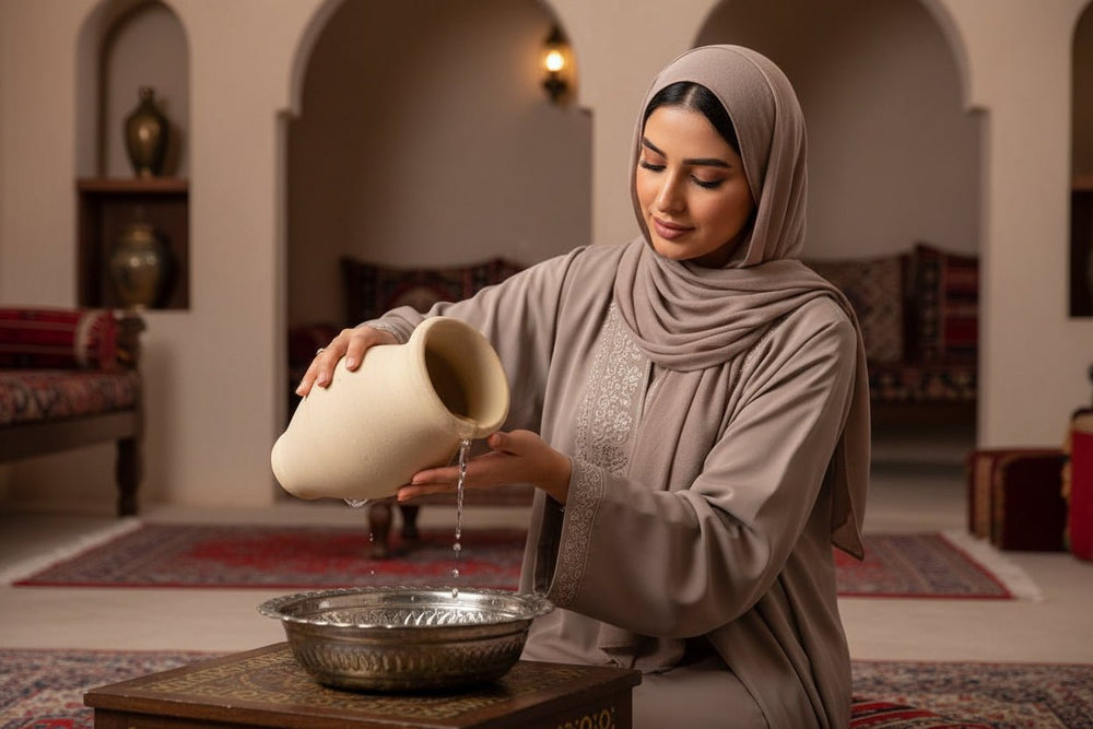 تحفة أثرية من الفخار على شكل جرة ماء 14 سم