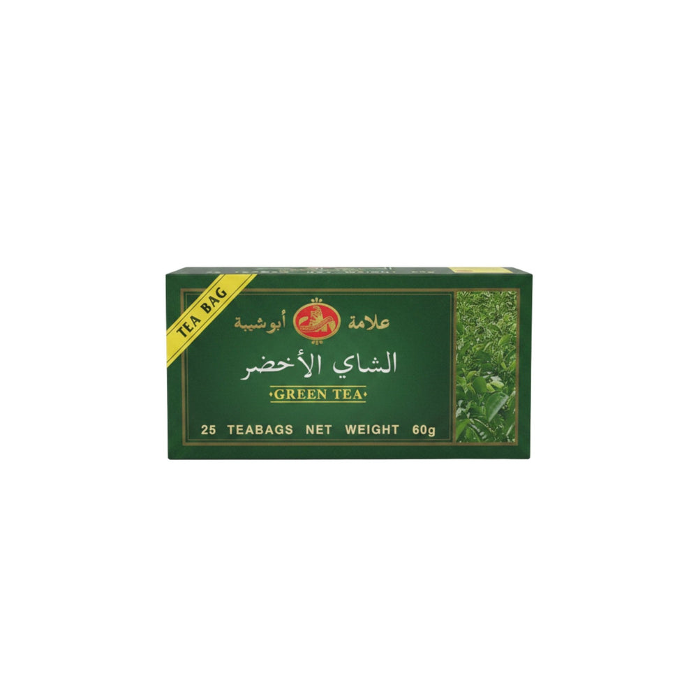 شاي أخضر أبو شيبة 25 كيس شاي 60 جرام - آنية المنزل الراقي