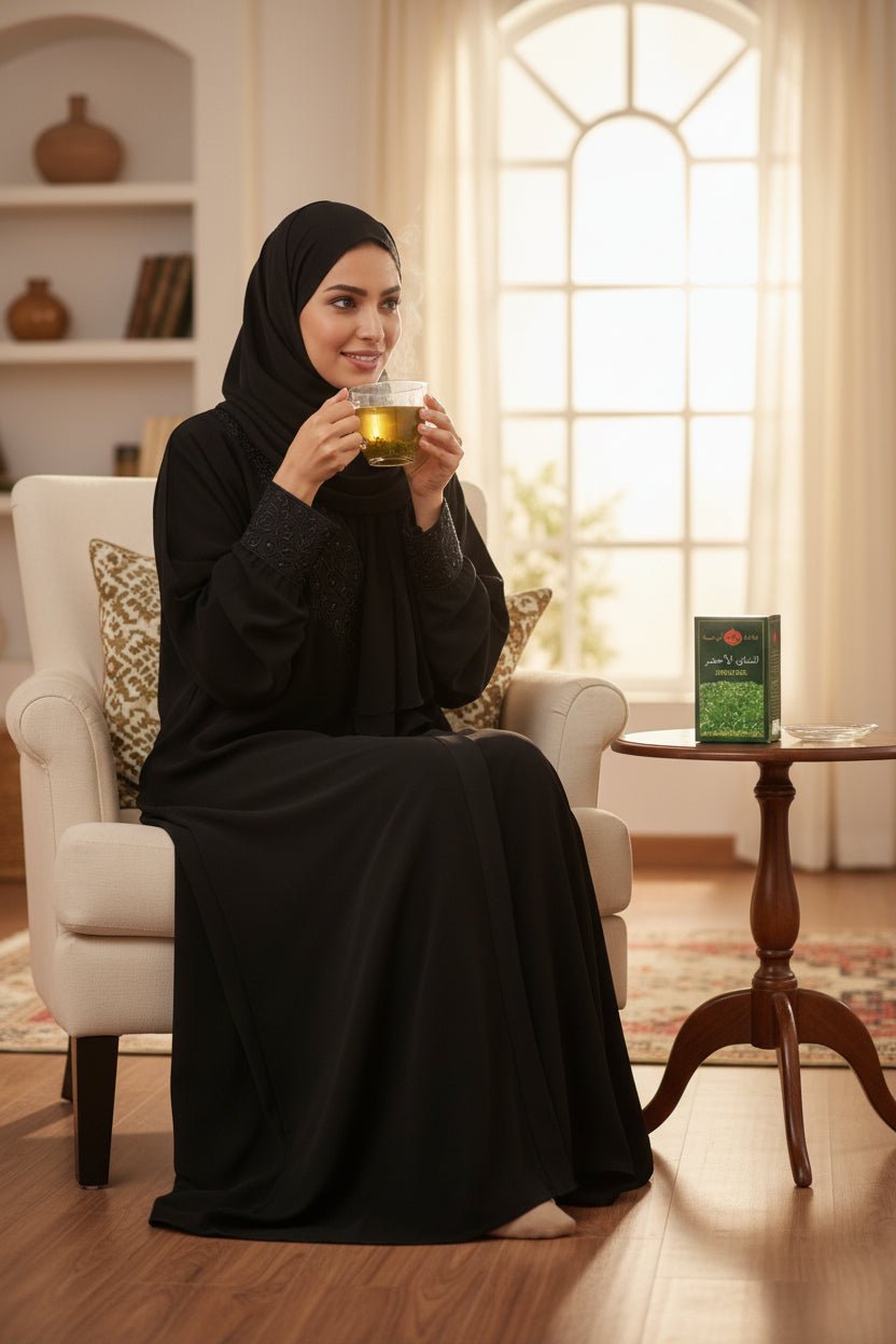 شاي أخضر طبيعي من أبو شيبة 100 جرام - آنية المنزل الراقي