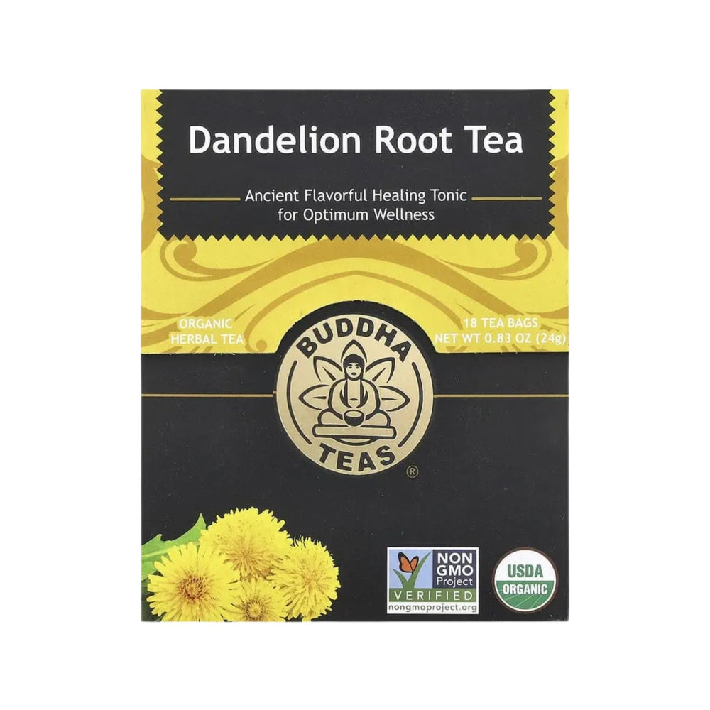 شاي جذور الهندباء العضوي 24 جم 18 كيس شاي Buddha Teas - آنية المنزل الراقي