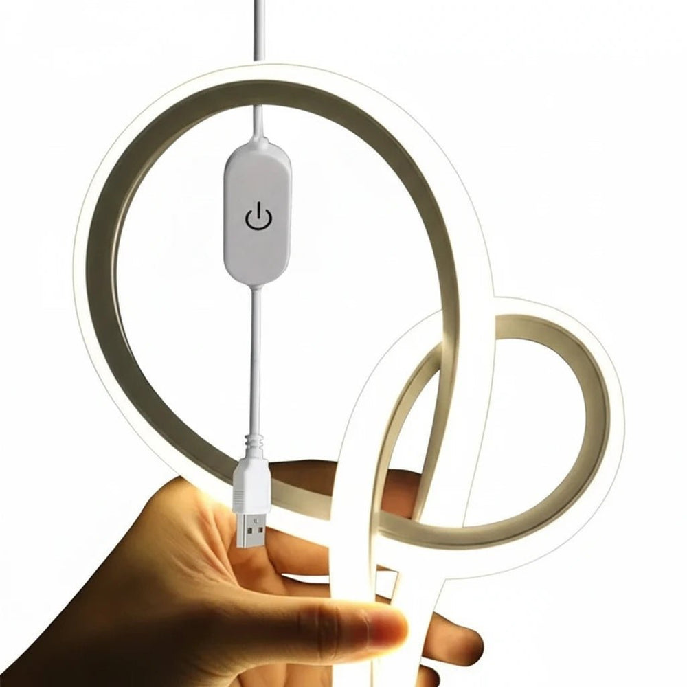 شريط إضاءة LED نيون مرن USB مقاوم للماء مع حساس لمس للديكور المنزلي - آنية المنزل الراقي