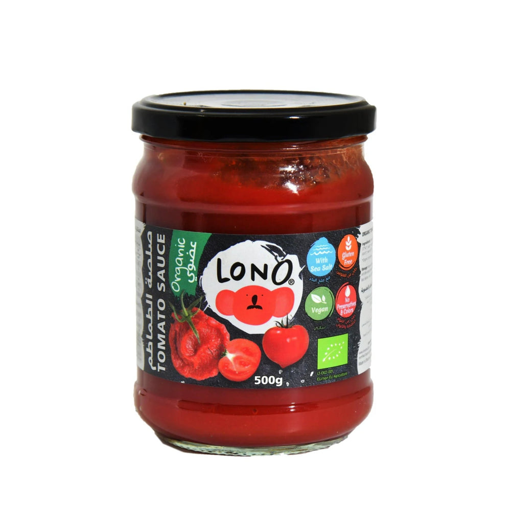 صلصة طماطم عضوية 500 جم من لونو Lono Organic Tomato Sauce - آنية المنزل الراقي