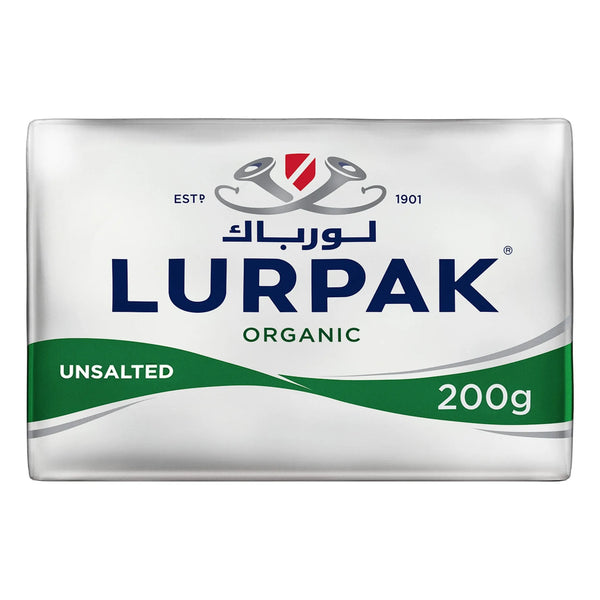 زبدة لورباك العضوية غير المملحة 200 جم – طعم طبيعي نقي للطبخ والخبز