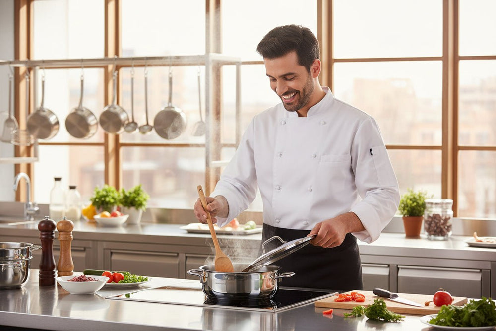 قدر كوركماز ألفا منخفض – 7 لتر (30 × 10 سم)، ستانلس ستيل متين.