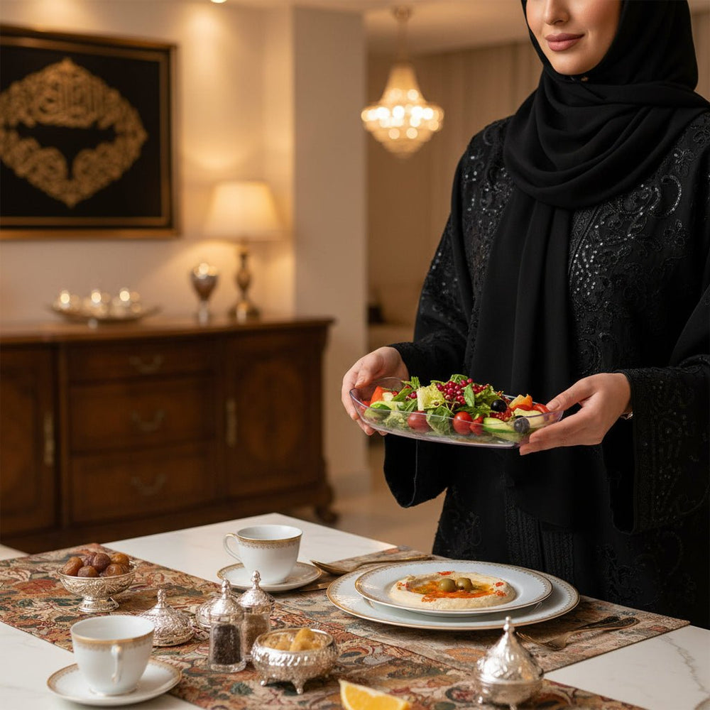 طبق بحواف مرتفعة من البلاستيك 25 × 13 × 5 سم - آنية المنزل الراقي