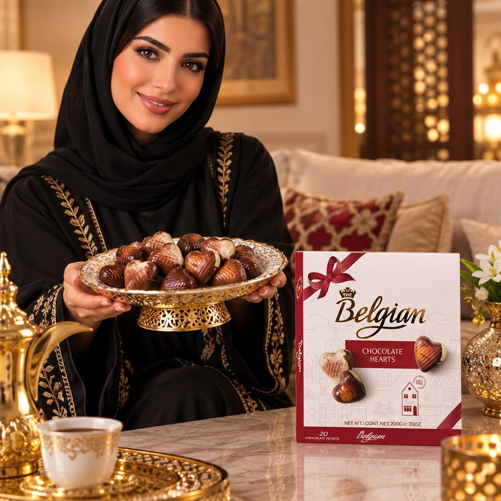 ذا بلجيان شوكولاتة القلوب البلجيكية المشكلة 200 جم - آنية المنزل الراقي