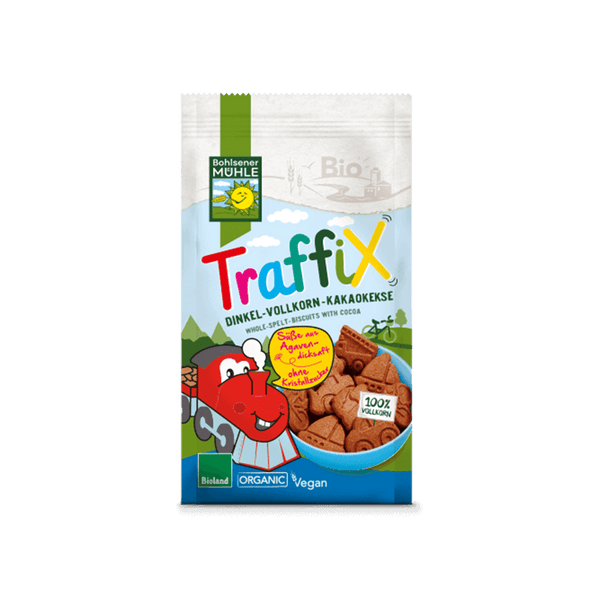 بسكويت ترافيكس بالقمح الإسبلت والكاكاو – 125 جم