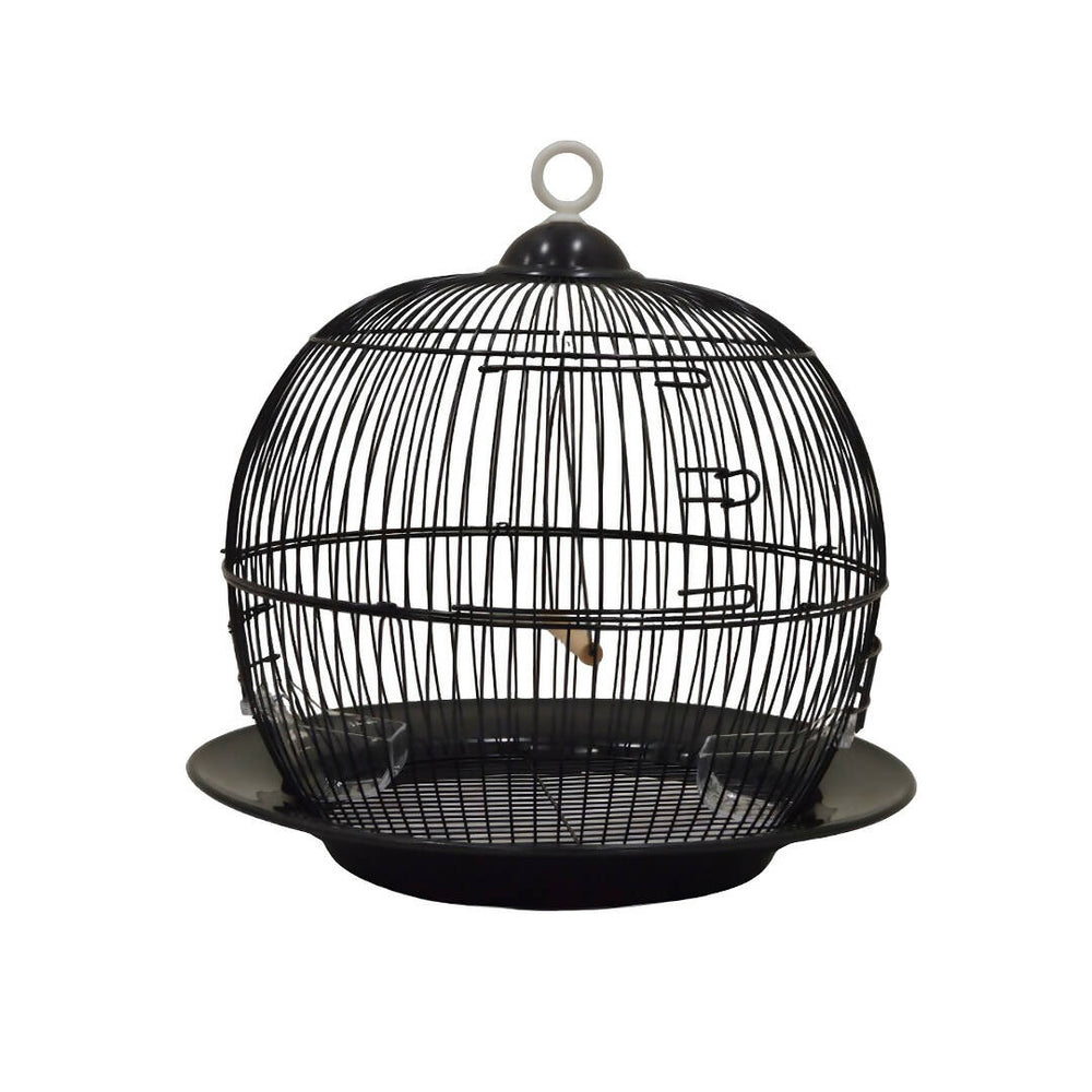 Round metal bird cage for birds