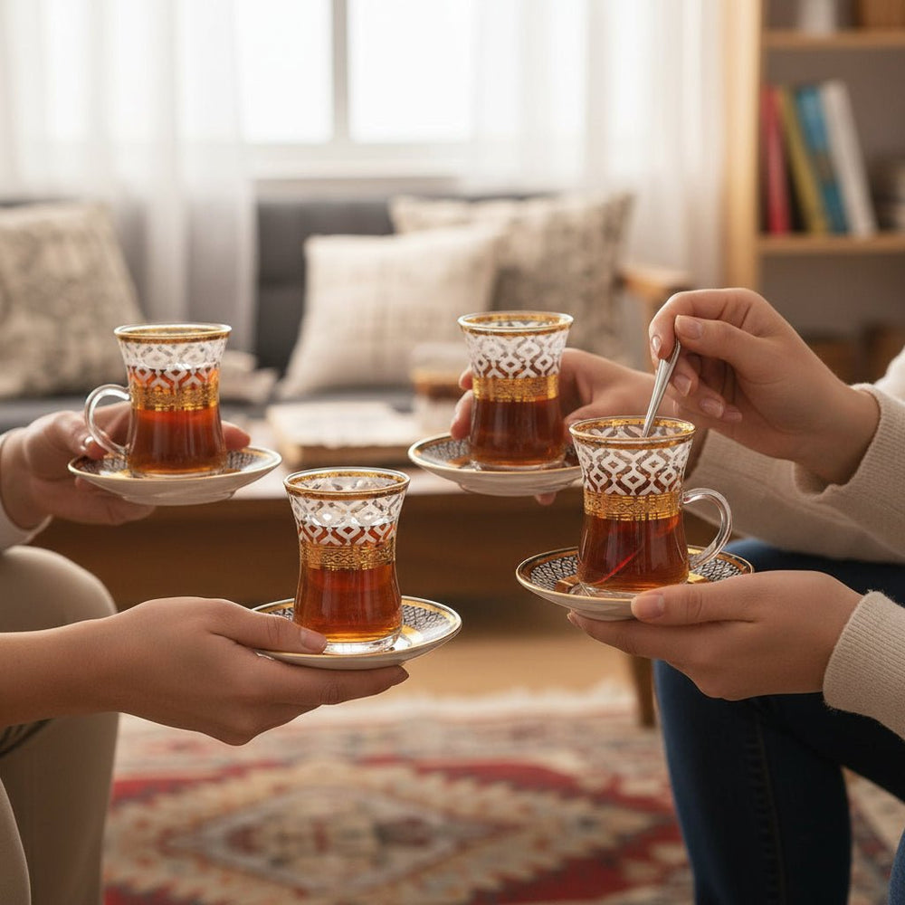 طقم كاسات إستيكان  – 6 قطعة زجاجية للشاي
