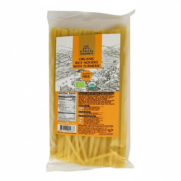 نودلز الأرز العضوي مع الكركم من كابيتال 400 جم.