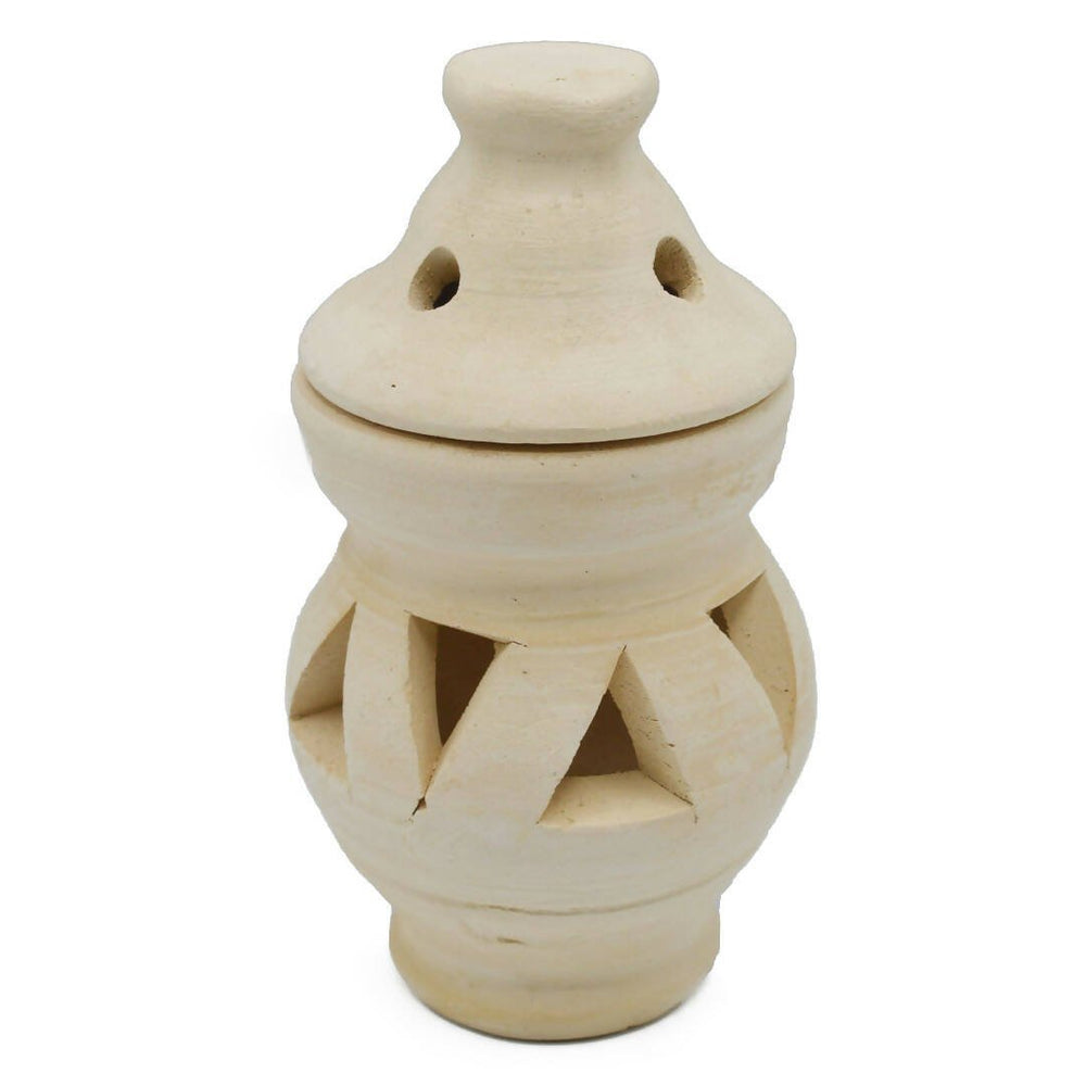 Incense burner and antique pottery with a lid