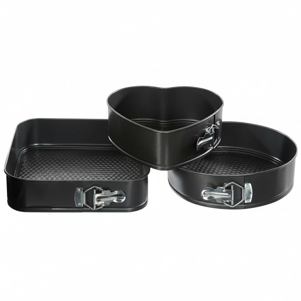 Five Simply Smart 3-Piece Non-Stick Coating Assorted Springform Tin Black 135276
