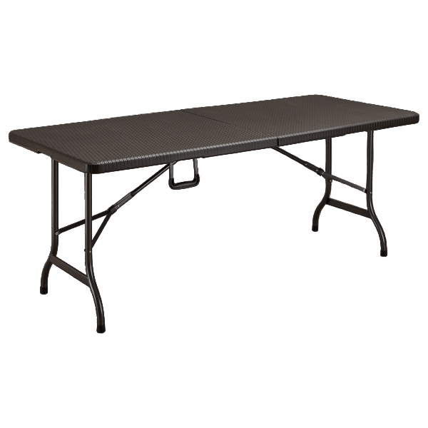 Living Accents Durable Sturdy Legs Foldable Rectangular Table Dark Brown RZK-180