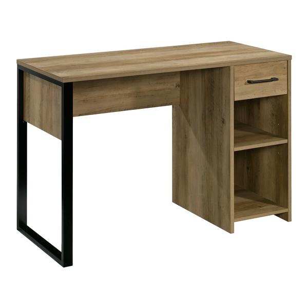Mainstays Elegant and Modern Design Rectangular Wooden Office Desk Rustic Oak