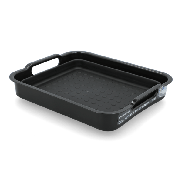 Madesmart Collapsible Rectangular Wash Basin with Handle Black 95-18726-06