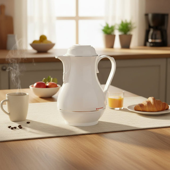 Rotpunkt High-Quality Metallic Vacuum Jug White 1 Liter