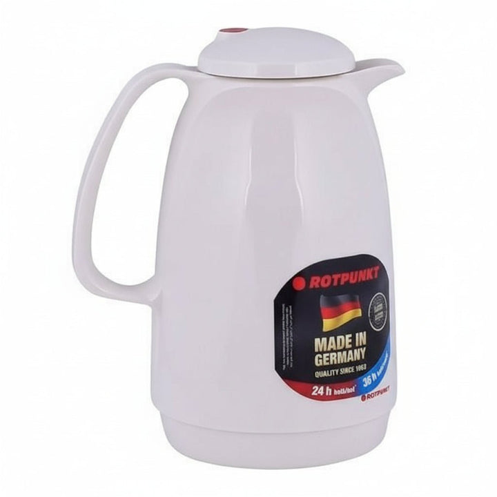 Rotpunkt High-Quality Metallic Vacuum Jug White 1 Liter