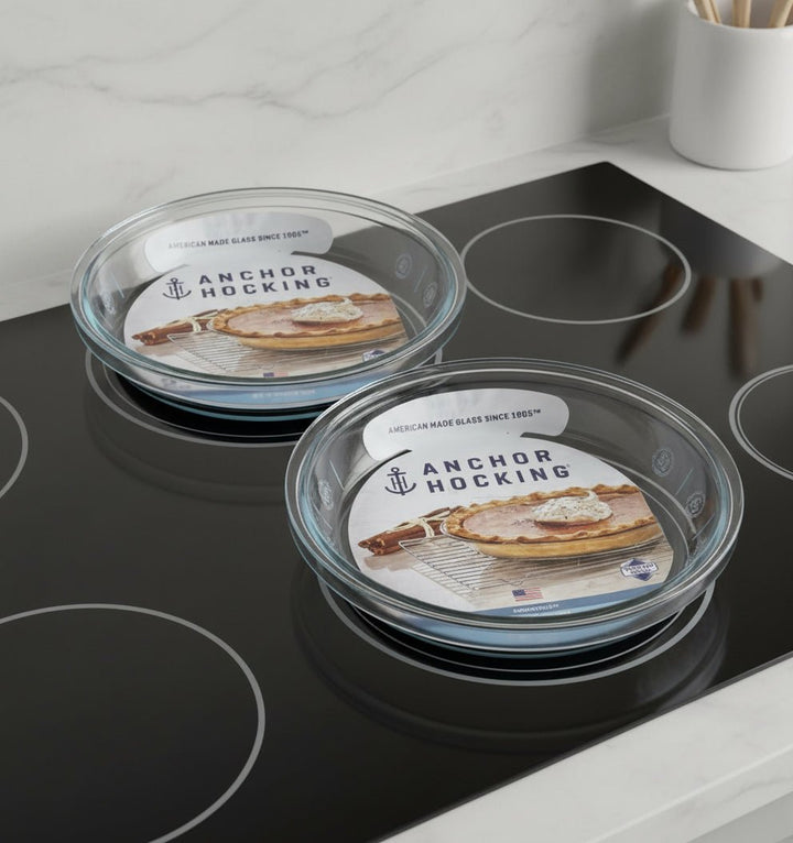 Anchor Hocking 2-Piece Essentials Dishwasher and Microwave Safe Round Roaster Set Clear 9inch 67301L20