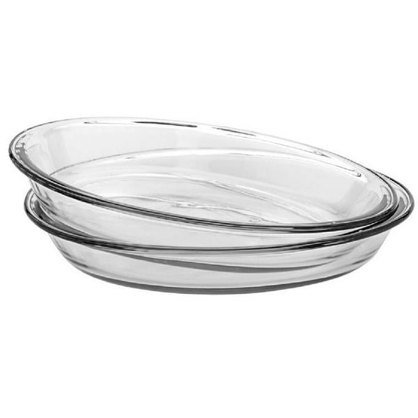 Anchor Hocking 2-Piece Essentials Dishwasher and Microwave Safe Round Roaster Set Clear 9inch 67301L20