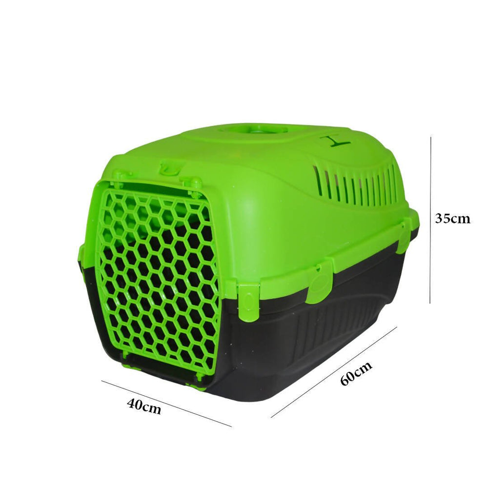 Plastic cat and dog transport cage 