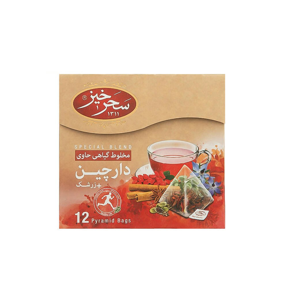 شراب أعشاب الدارسين مع حب الرمان من سحر خيز 12 كيس هرمي