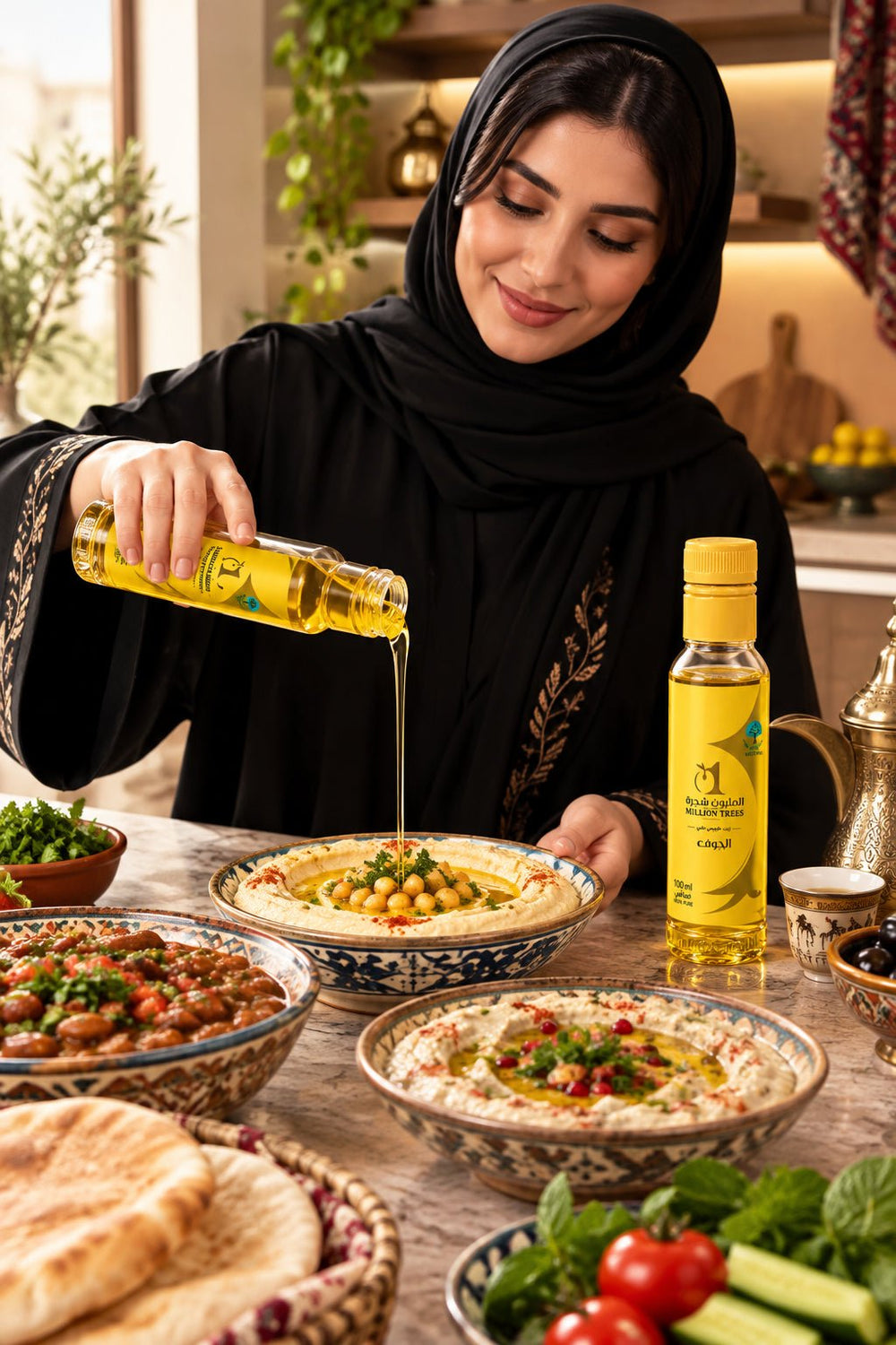 زيت زيتون المليون شجرة بكر ممتاز عضوي 100 مل - آنية المنزل الراقي