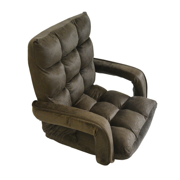 Velvet folding floor chair