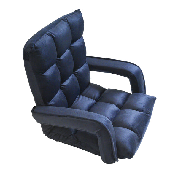 كرسي أرضي مخمل قابل للطي