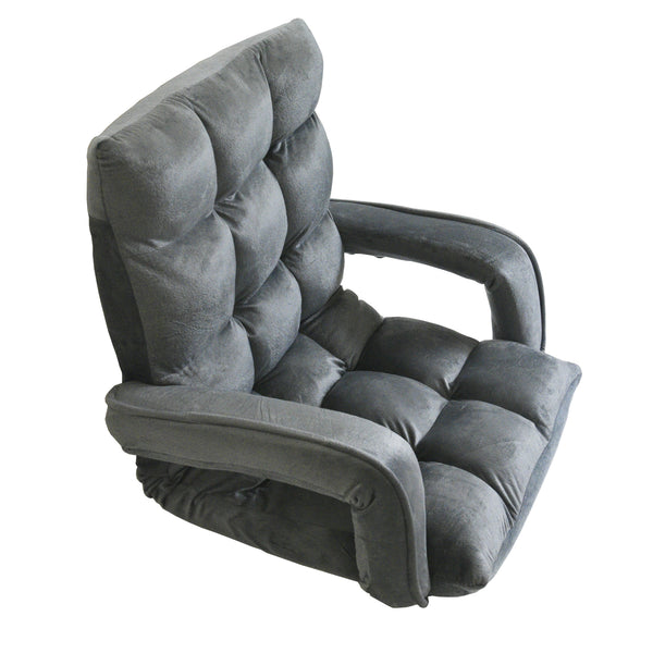 كرسي أرضي مخمل قابل للطي