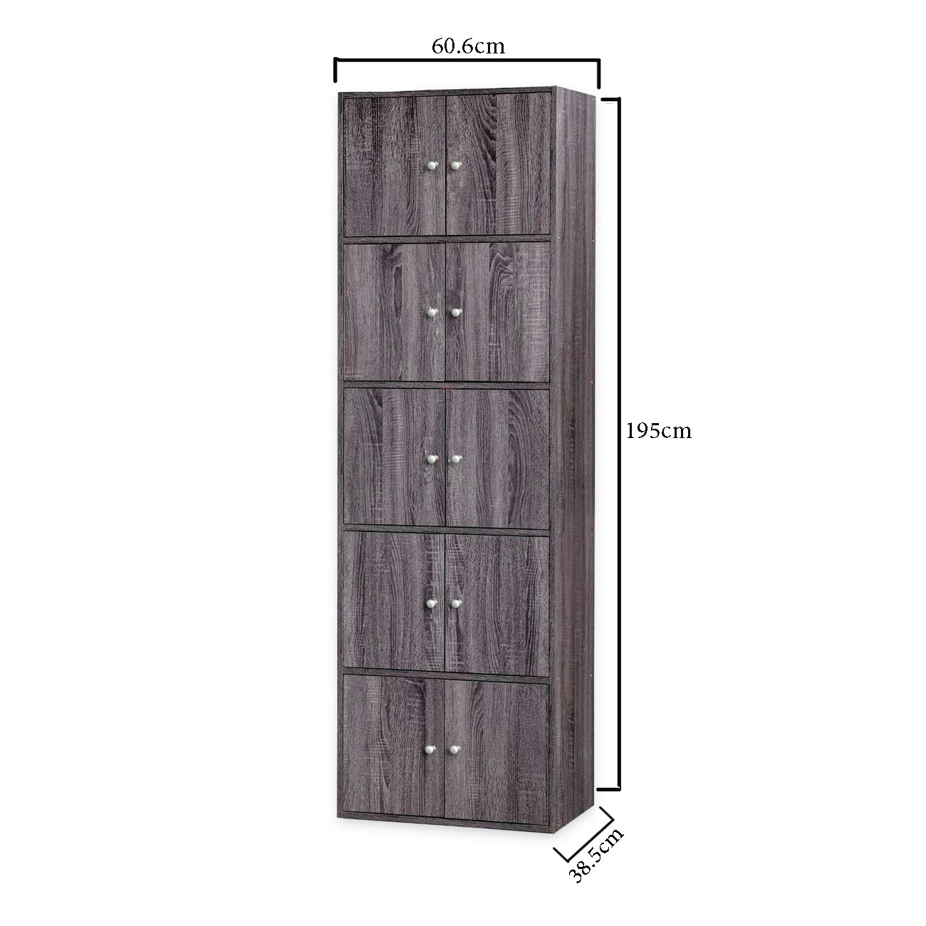 خزانة متعددة الاستخدام صناعة ماليزية من الخشب عالي الجودة 5 رفوف