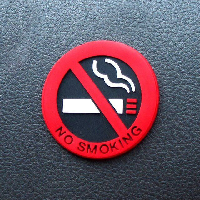 طقم ملصقات بتصميم لافتة "ممنوع التدخين" لتزيين السيارة، من 3 قطع