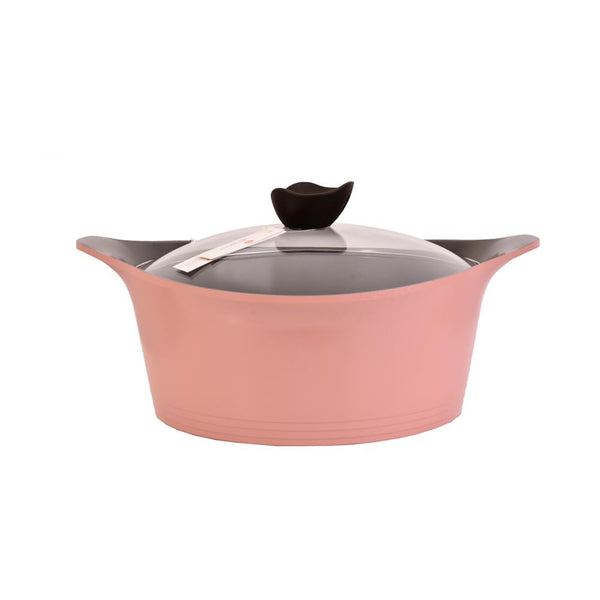 قدر سيراميك غير لاصق بغطاءومقبضين-أنية المنزل