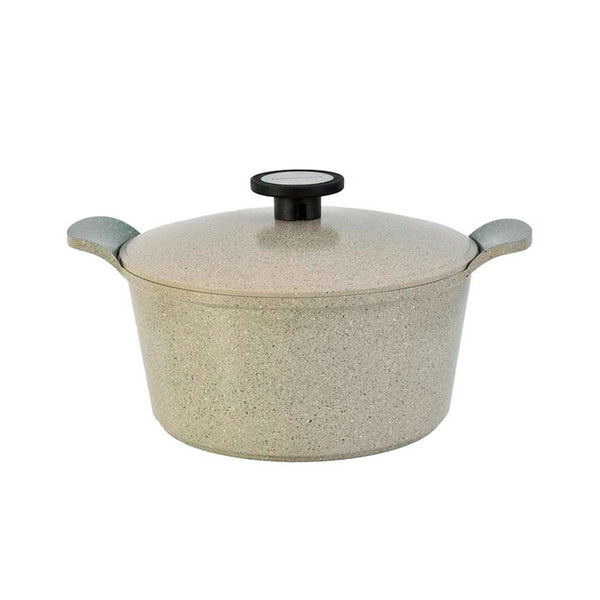 قدر جرانيت غير لاصق بغطاءومقبضين-أنية المنزل