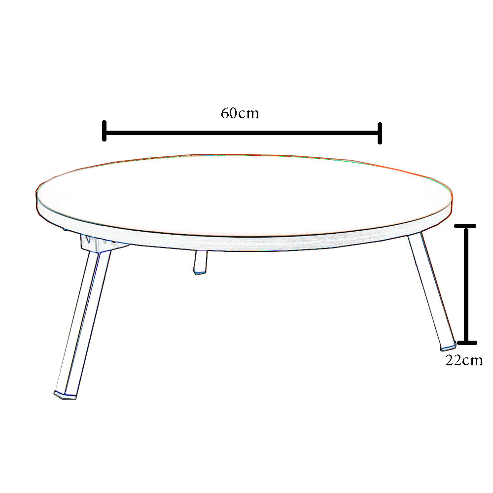 طاولة أرضية دائرية من الخشب قابلة للطي60*22سم