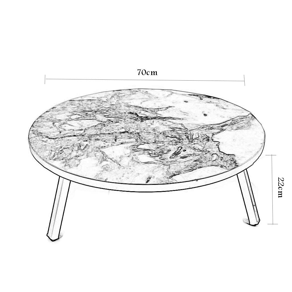 طاولة أرضية دائرية من الخشب قابلة للطي