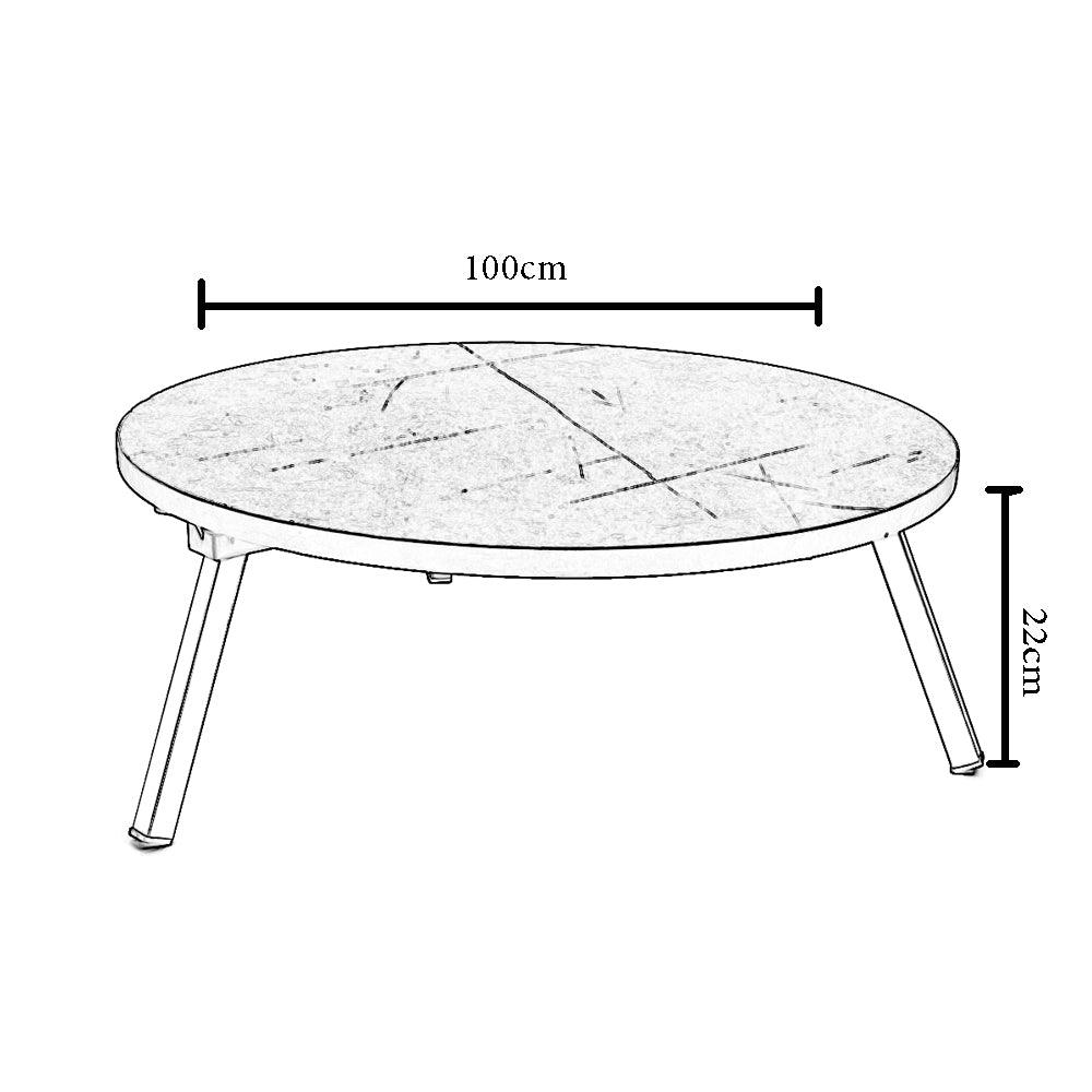 طاولة أرضية دائرية من الخشب قابلة للطي100*22سم
