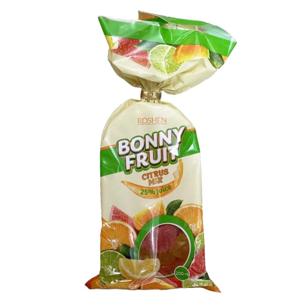 حلوى جيلي بنكهة الحمضيات بوني فروتس من روشن - 200 جم