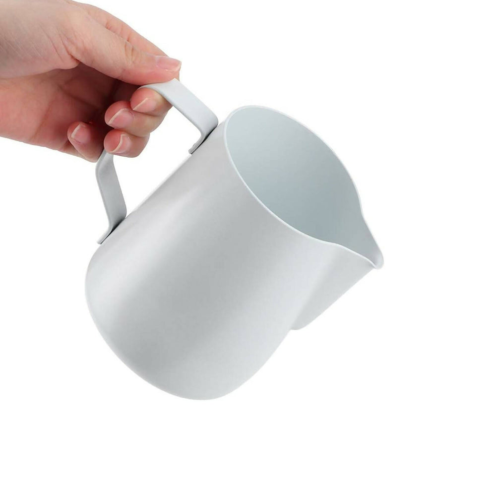 White milk frothing pitcher