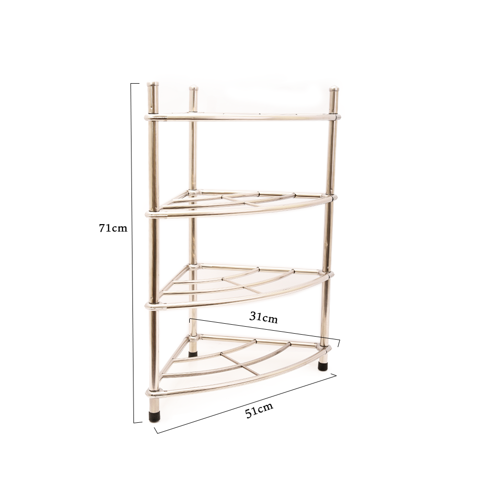 رفوف تخزين متعددة الاستخدام 4 رفوف ستيل 51*31*71سم - أنية المنزل