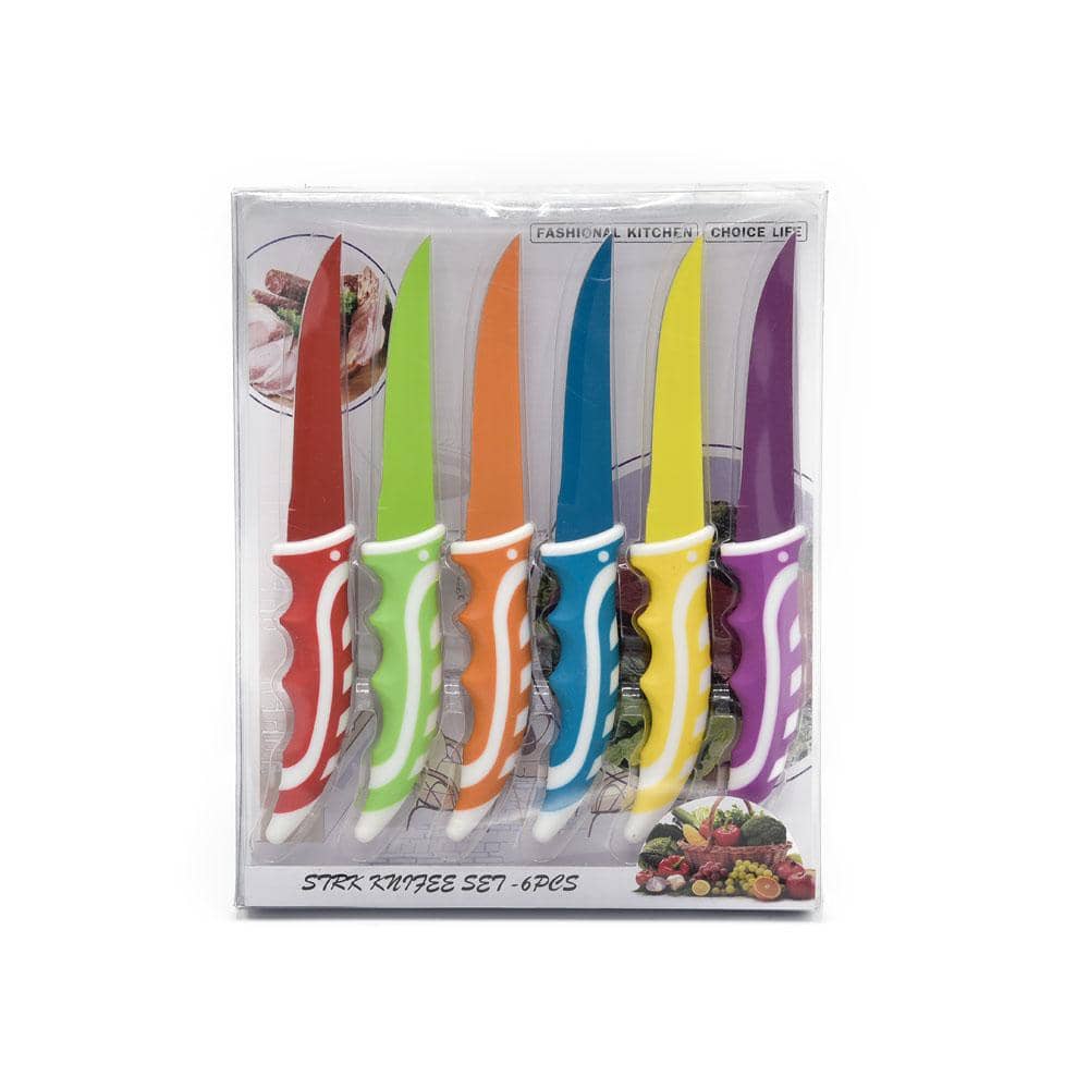 سكاكين الطعام 6 قطع ملونة - أنية المنزل